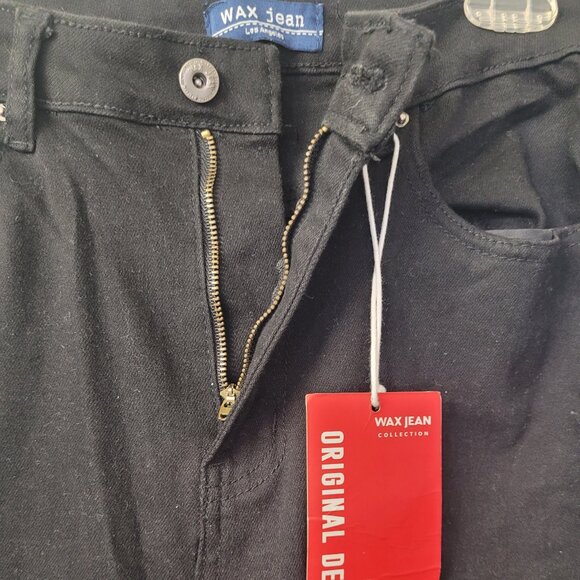 Wax Jean Collection - Black Women Distressed Stretched Jeans - Size 13/31 - Picture 7 of 15